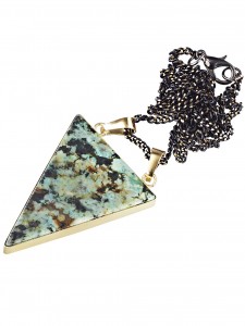 BERMUDA MYSTERY AFRICAN TURQUOISE AND GOLD NECKLACE £26